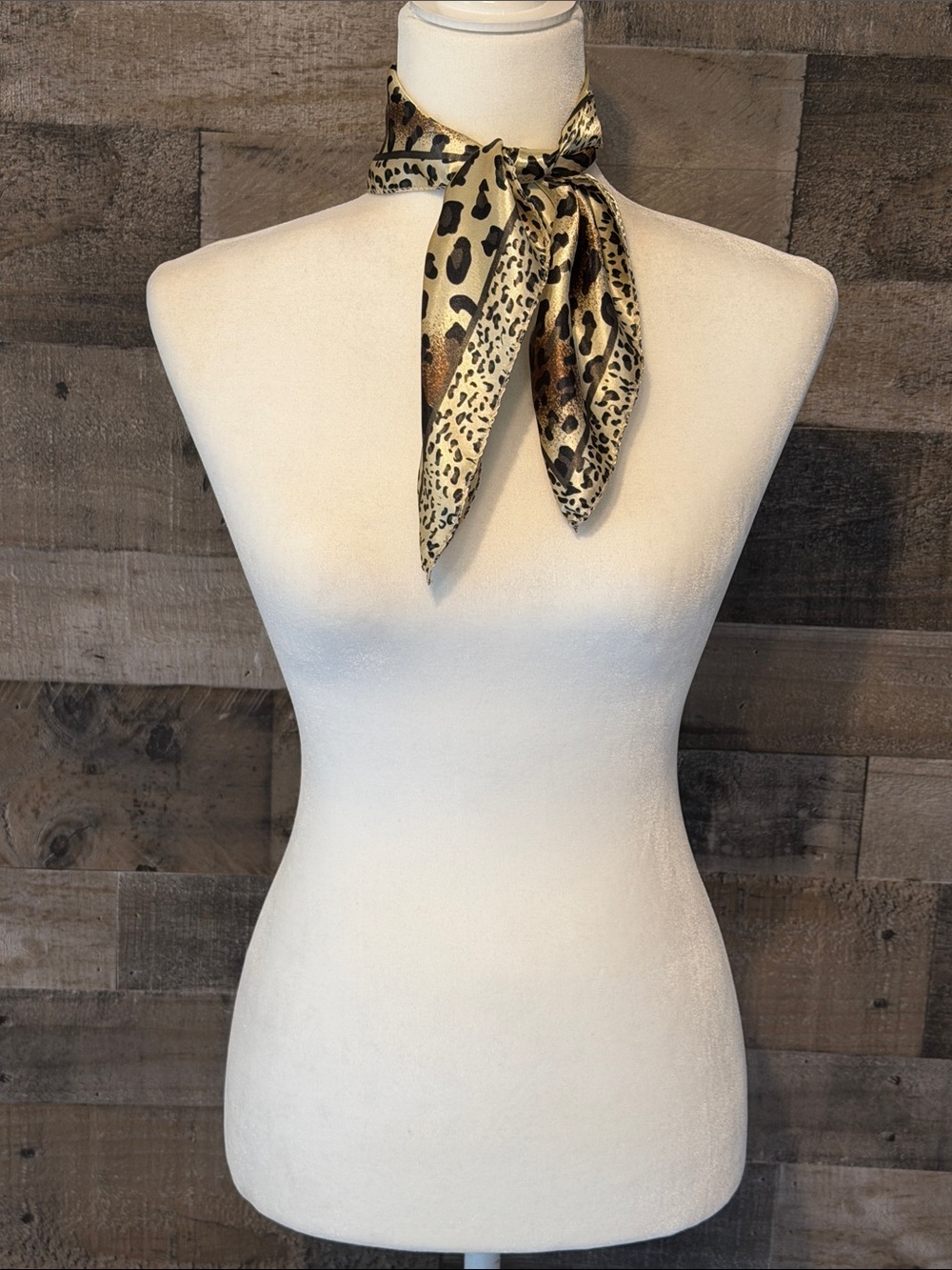 Leopard Print Square Scarf